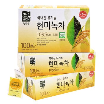 녹차원 유기농 현미녹차 1.2g x 100티백 x 3 녹차원 유기농 현미녹차 1.2g x 100티백 x 3