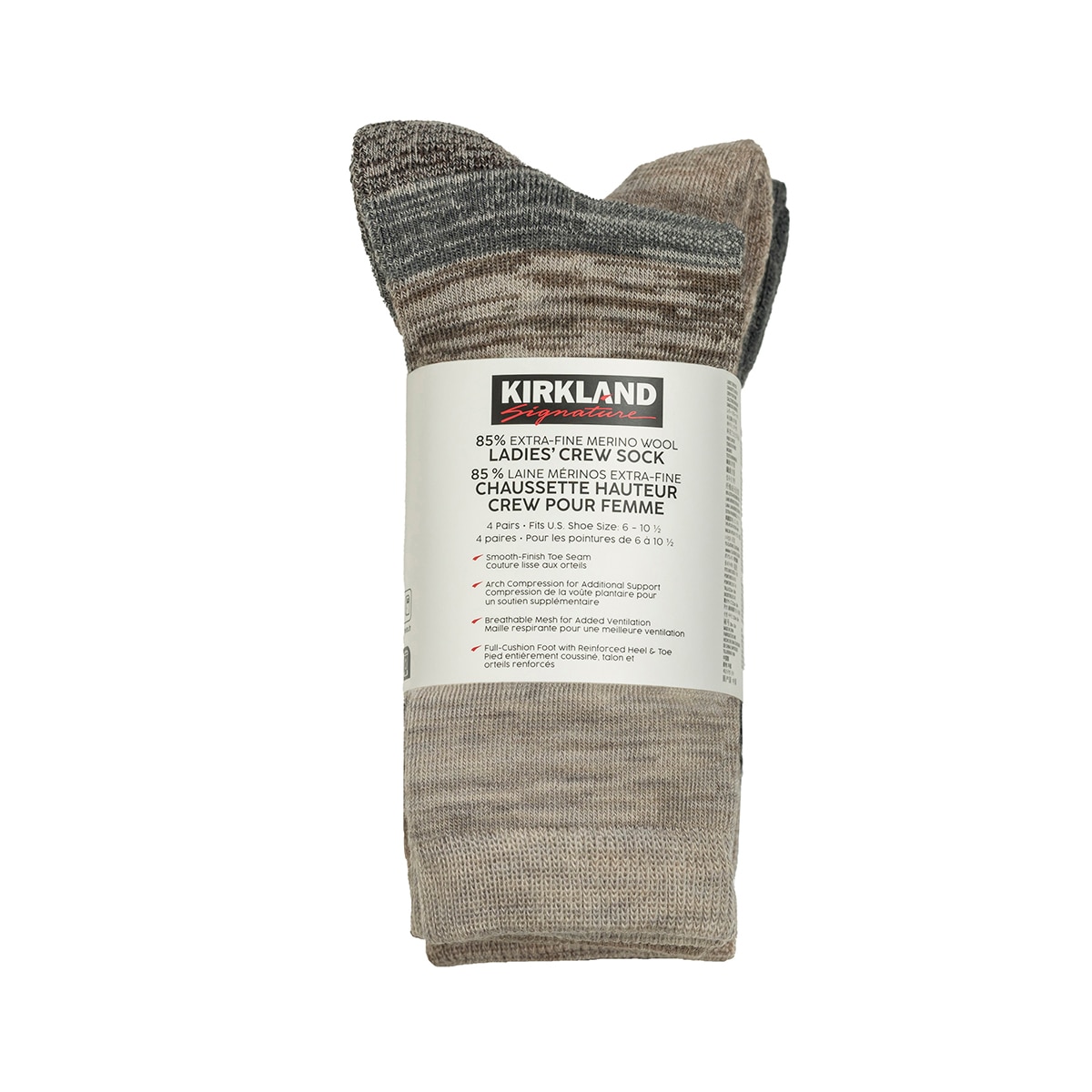 커클랜드 시그니춰 여성 울 양말 4족 - 뉴트럴 핑크 커클랜드 시그니춰 여성 울 양말 4족 - 뉴트럴 핑크