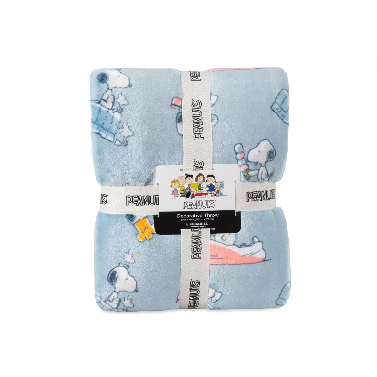 Peanuts 벨벳 담요 152 x 177cm - 블루