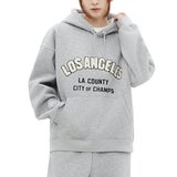 LAP 여성 기모 부클 레터링 후디 LAP 여성 기모 부클 레터링 후디