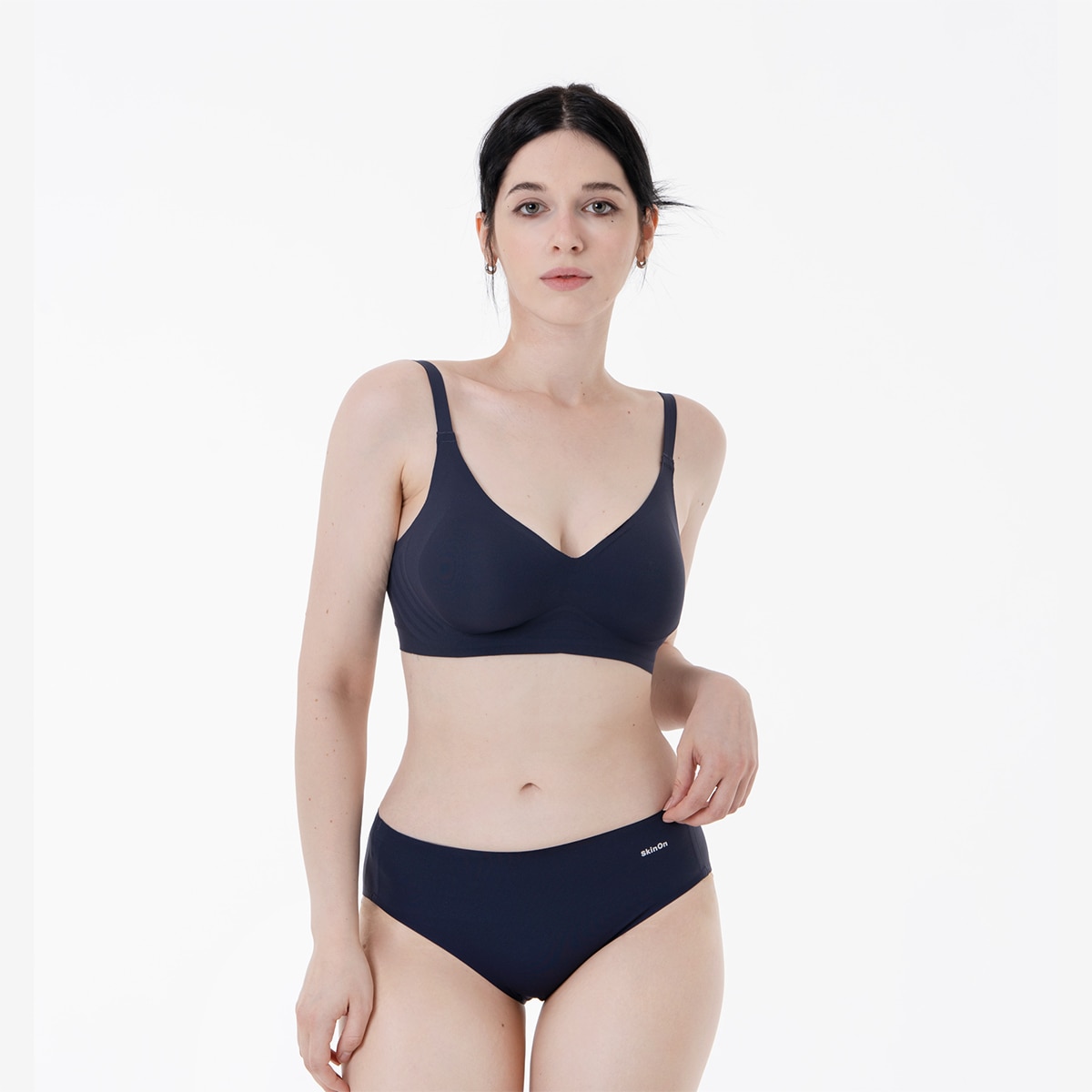 스킨온 여성 플렉시 팬티 5매 - 머드네이비/라이트그레이, S 스킨온 여성 플렉시 팬티 5매 - 머드네이비/라이트그레이, S