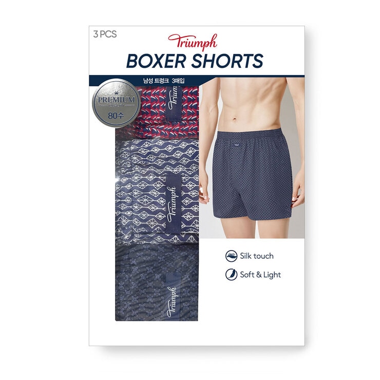 트라이엄프 남성 면 트렁크 3매