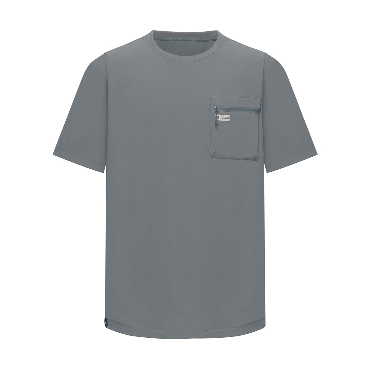 네파 남성 스트레치 우븐 반소매 티셔츠 - 모스그레이