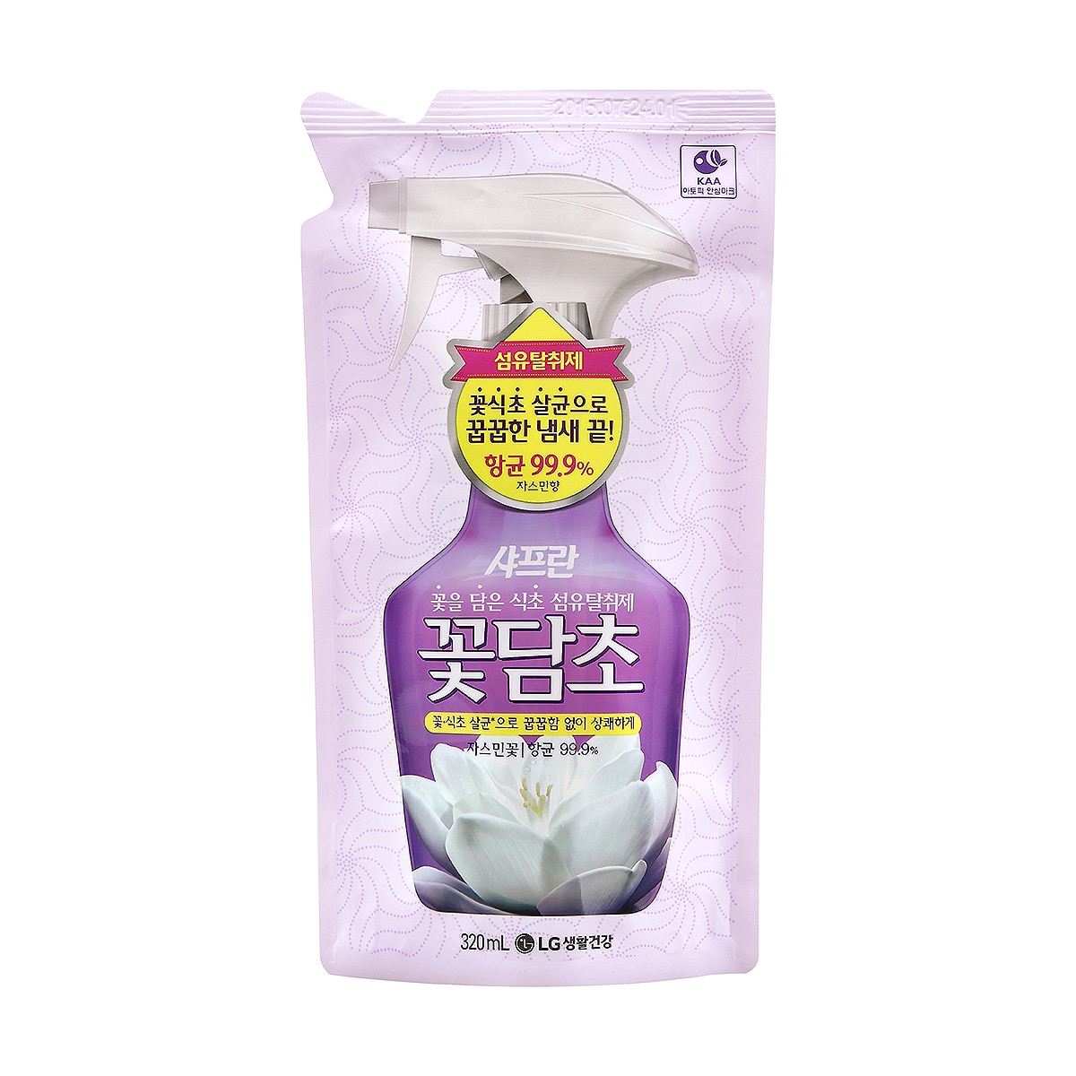 샤프란 꽃담초 섬유탈취제 자스민꽃 400ml x 2 + 리필 320ml x 6