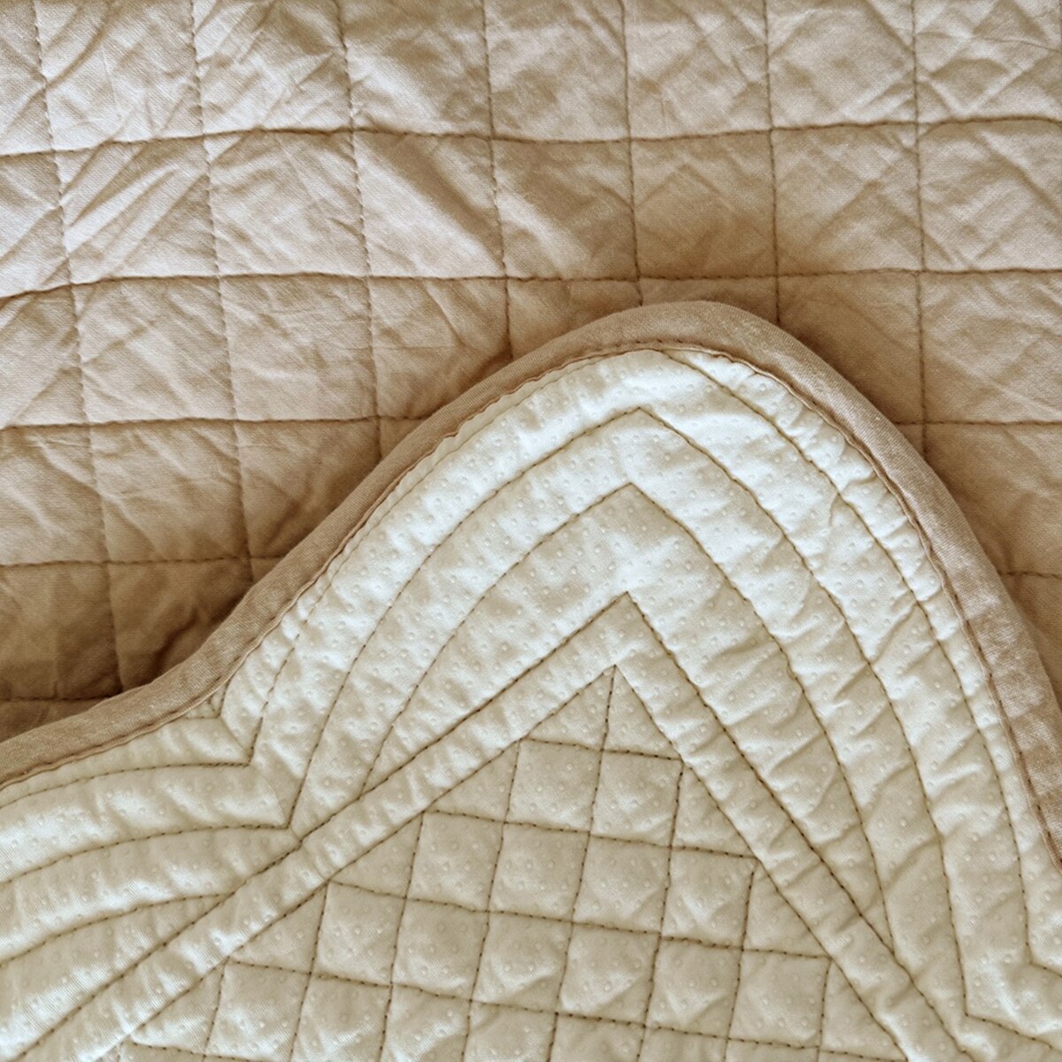 플로티나 선염 면 발매트 2P 40x60cm - 베이지