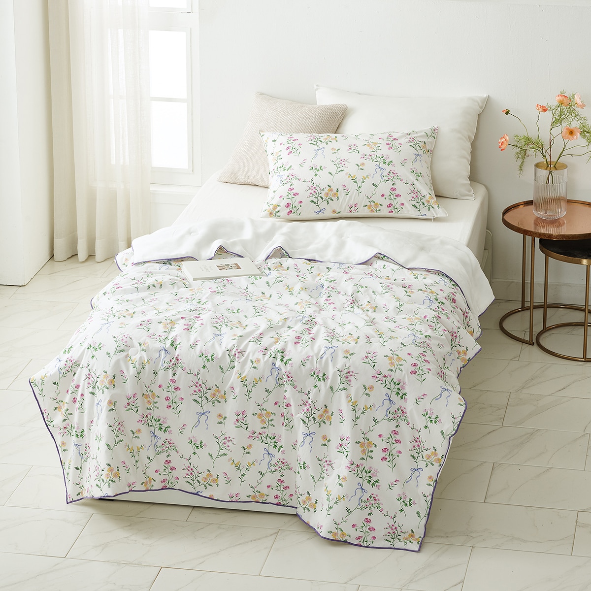 박홍근홈패션 인견/고밀도면 양면 이불 - 싱글, 바이올렛