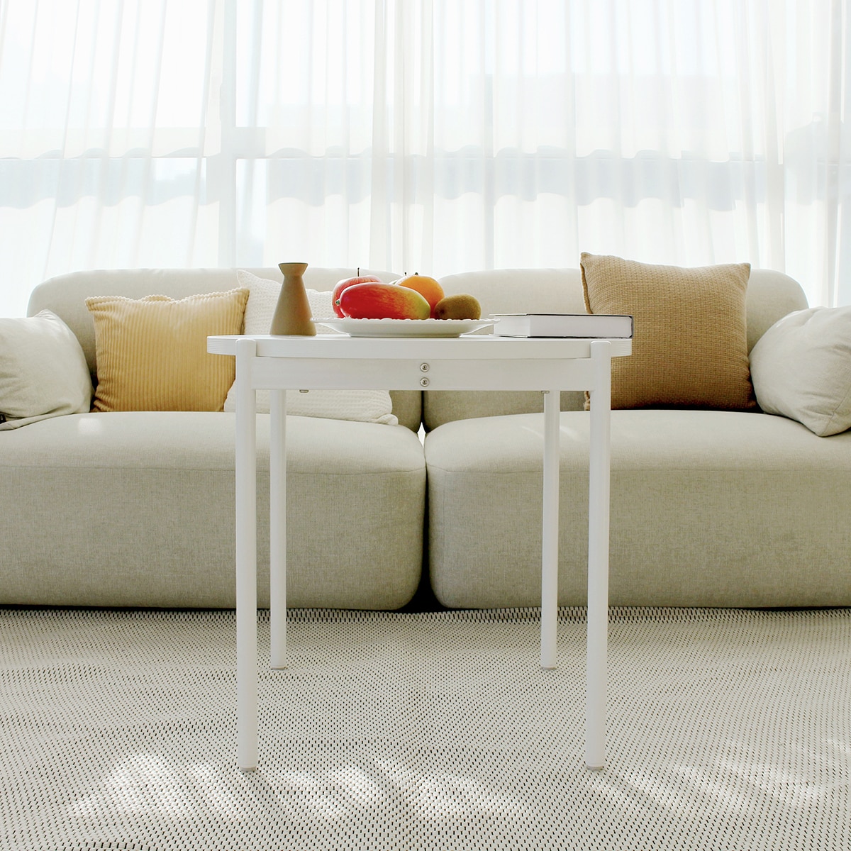 끌리마 DIY 다용도 화이트 원형 협탁 테이블 600