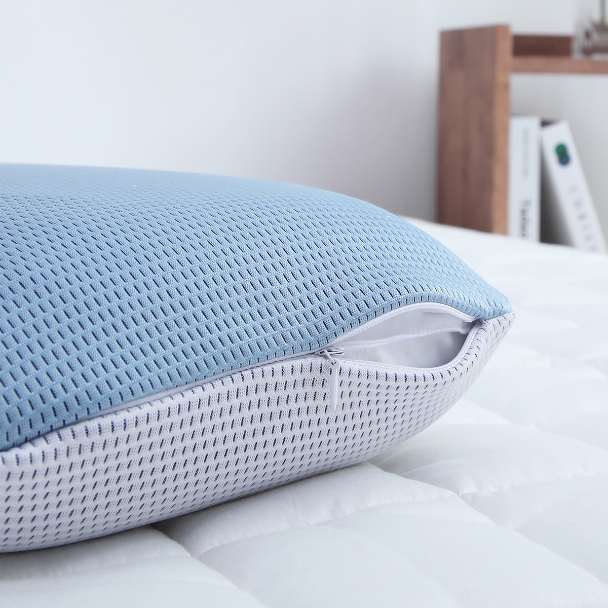 에이프릴앳홈 냉감 메쉬 메모리폼 베개 - 블루 에이프릴앳홈 냉감 메쉬 메모리폼 베개 - 블루