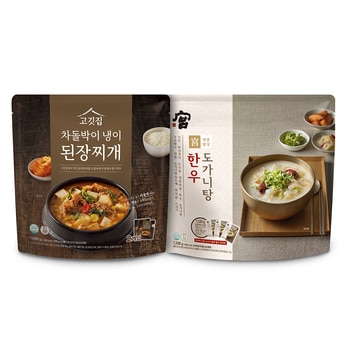 고깃집 차돌박이 냉이 된장찌개 800g x 2 + 궁 한우 도가니탕 500gx3 + 10gx3