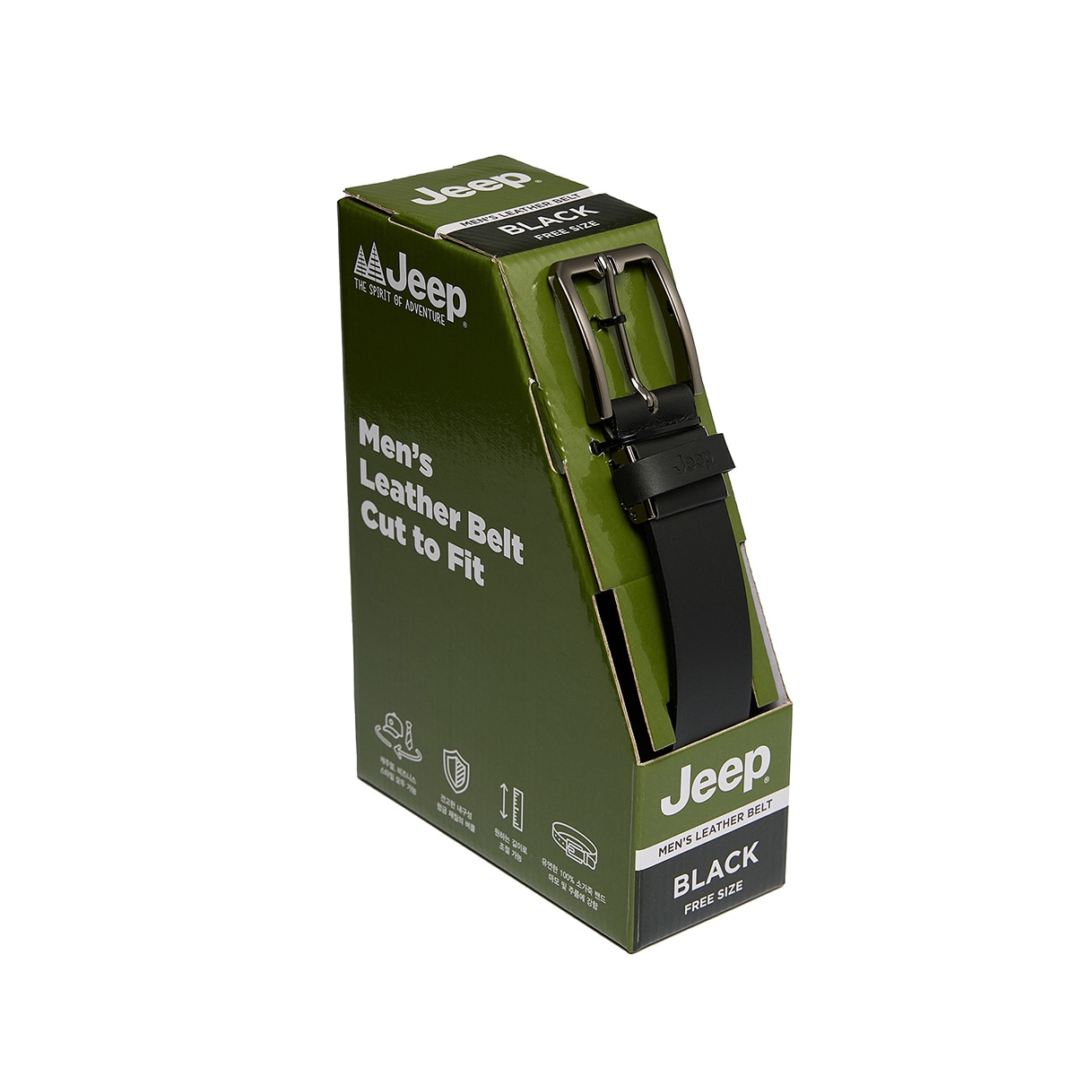 지프 남성 소가죽 벨트 - 블랙 지프 남성 소가죽 벨트 - 블랙