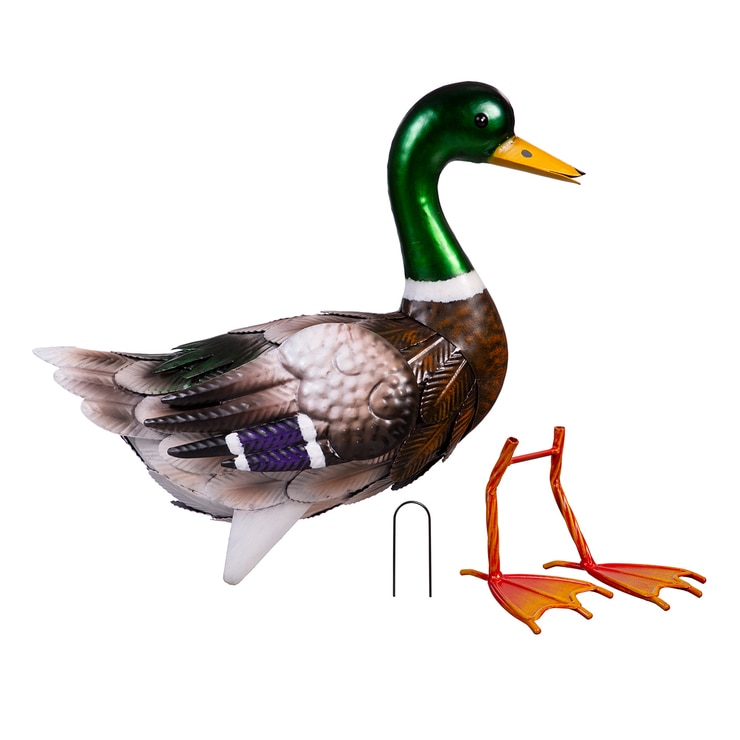 메탈 오리 장식 2PK