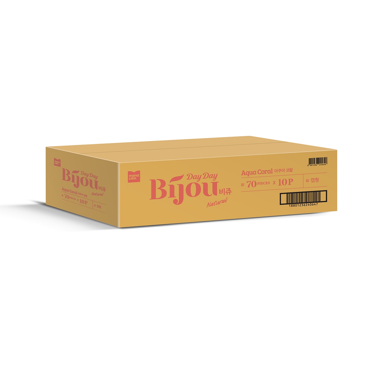 모나리자 비쥬 코랄 캡형 물티슈70매 x 10팩