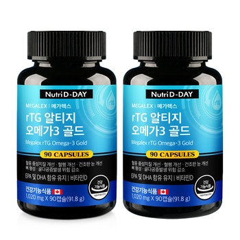 뉴트리디데이 rTG 알티지 오메가 3 골드 90CT x 2 뉴트리디데이 rTG 알티지 오메가 3 골드 90CT x 2