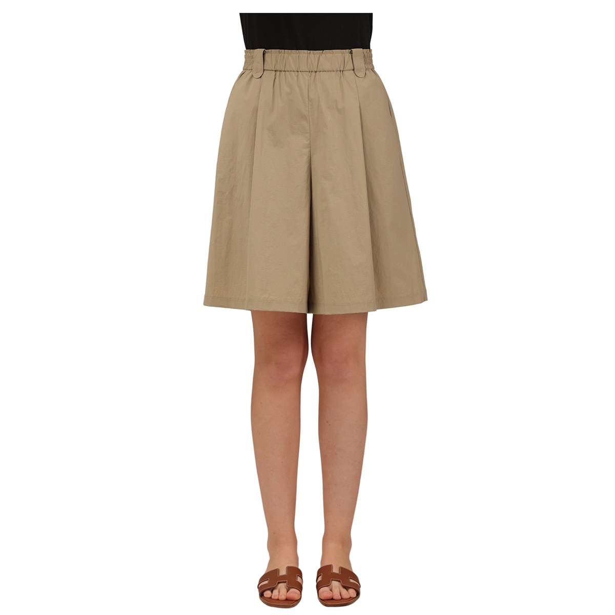 레니본 여성 플레어 반바지 - 카키, M