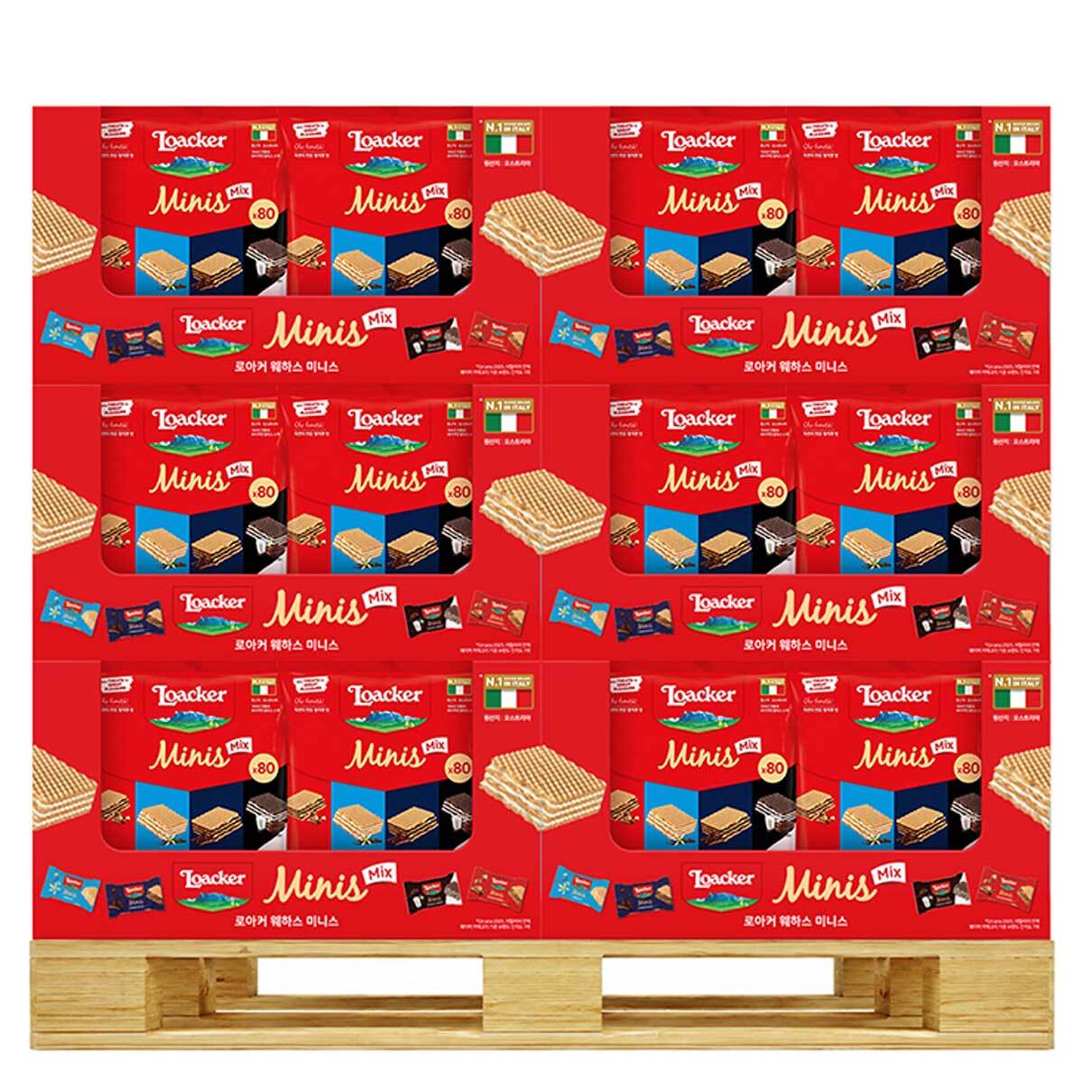 Loacker 미니 웨하스 믹스 800g x 144개 (비수도권) Loacker 미니 웨하스 믹스 800g x 144개 (비수도권)
