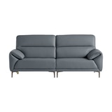 다우닝 데이지 전체 천연가죽 소파 3인 - 파스텔블루