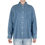 케네스콜 여성 데님 셔츠 - 미디엄 인디고, S