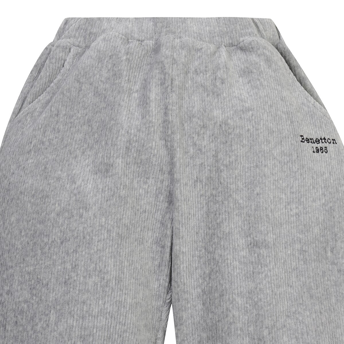 베네통 키즈 벨루아 팬츠 - 멜란지그레이