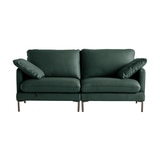 다우닝 코지 전체 천연가죽 소파 3인 - 딥그린