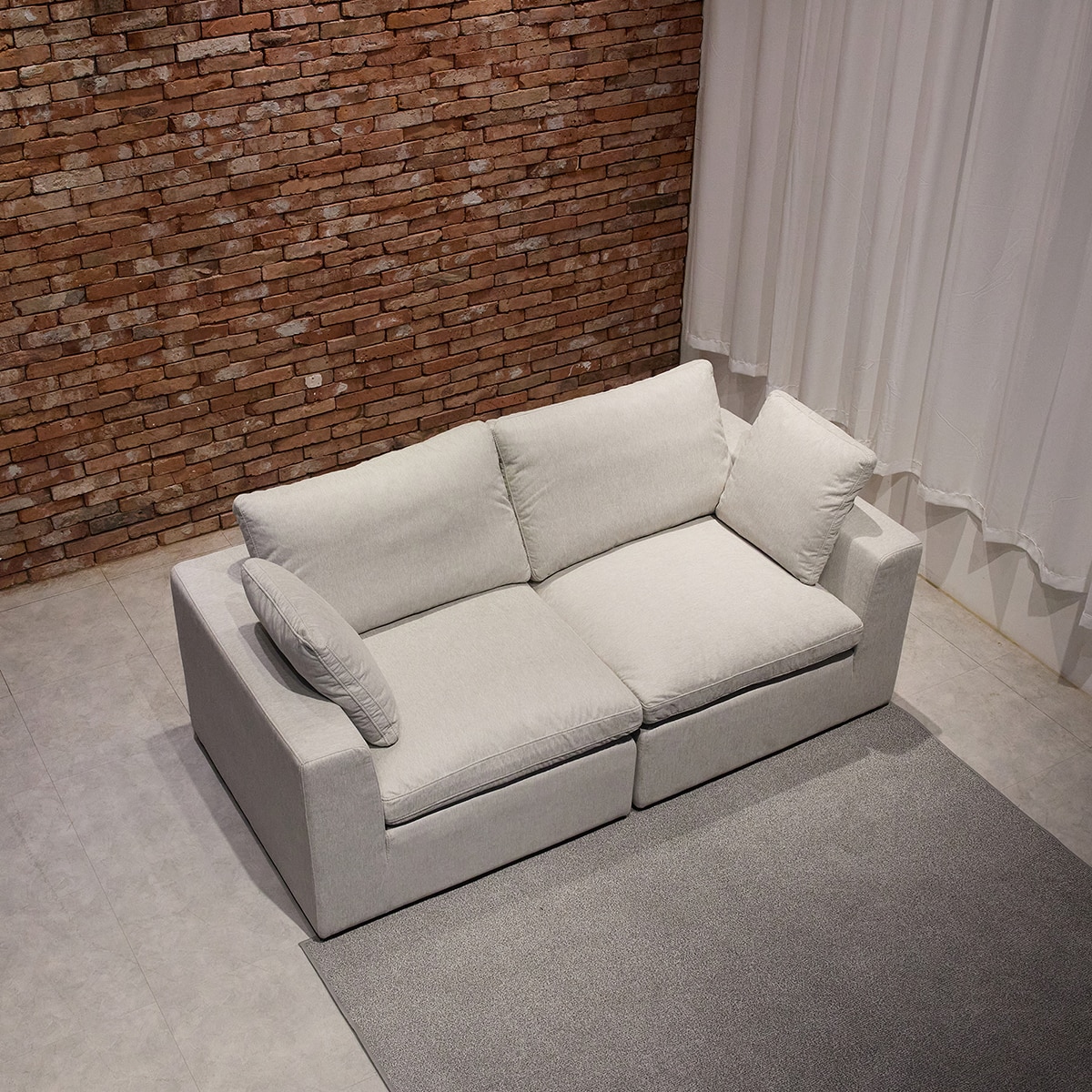 사트바 할로다운 양면 패브릭 소파 3인 사트바 할로다운 양면 패브릭 소파 3인