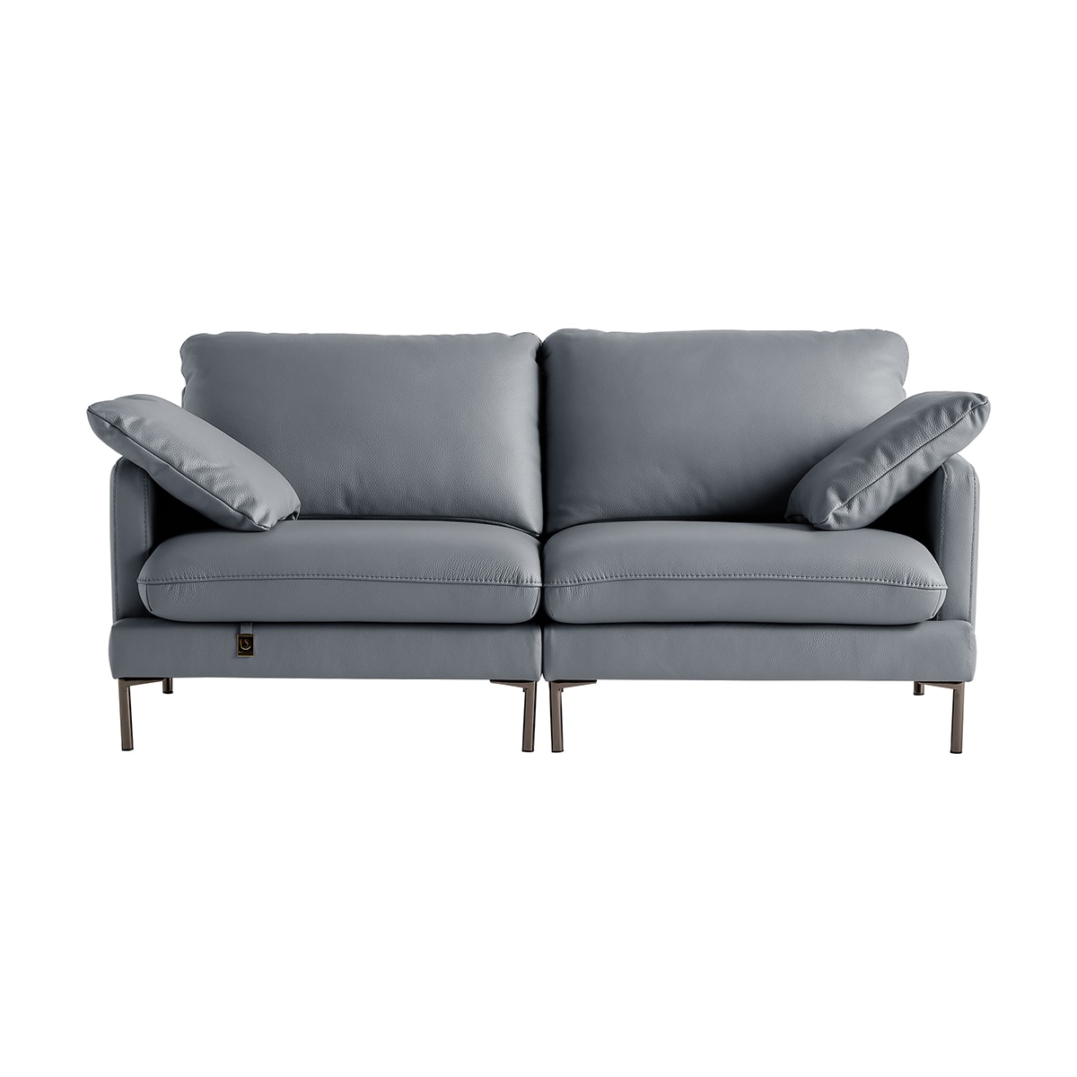 다우닝 코지 전체천연가죽 소파 3인