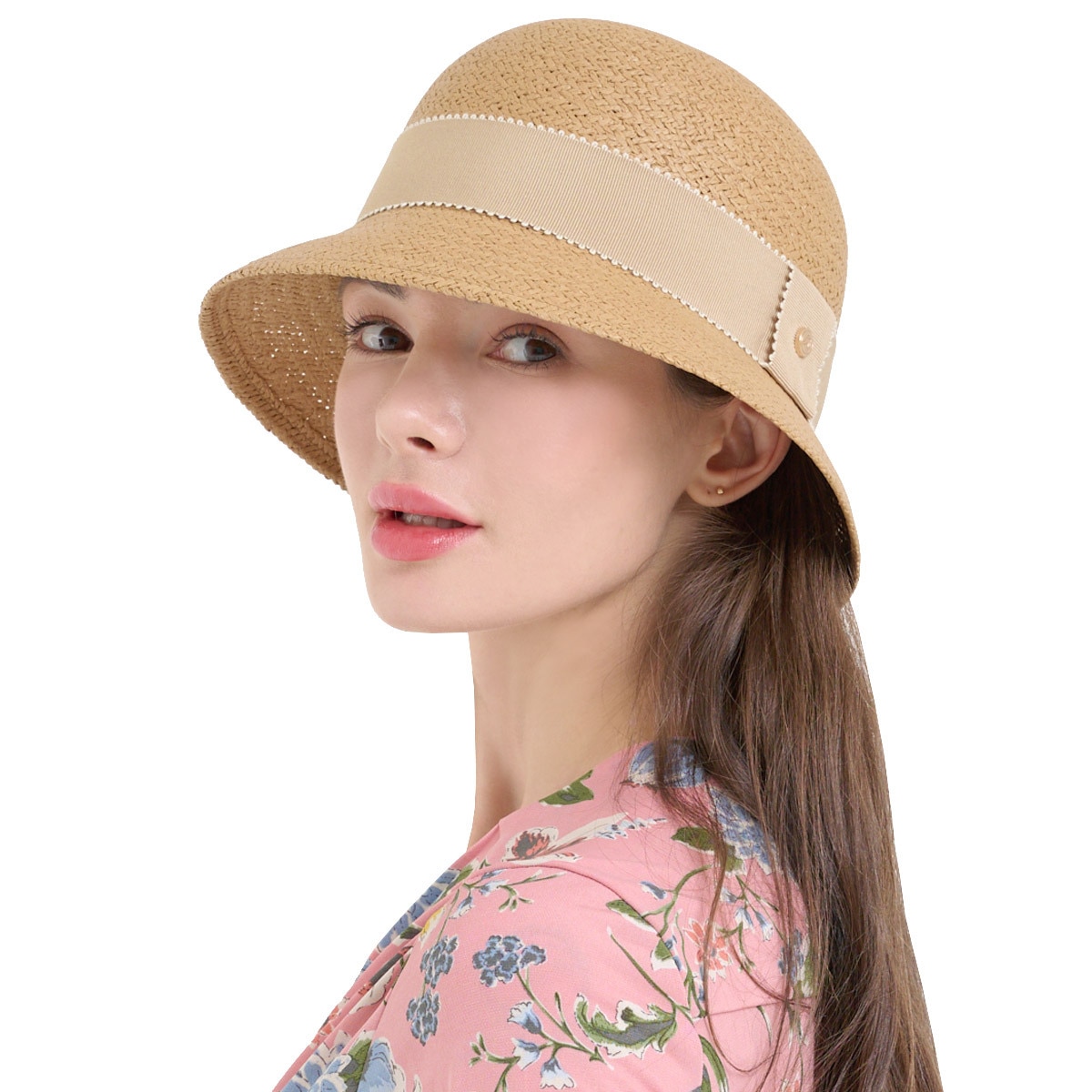 안드레아바나 여성 클로슈 햇 - 베이지