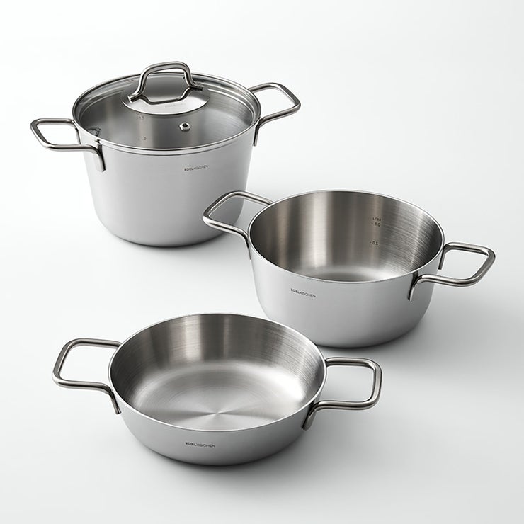 에델코첸 통 3중 스택이지 냄비 세트 4P (18cm) 에델코첸 통 3중 스택이지 냄비 세트 4P (18cm)