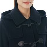 SOUP 여성 캐시미어 혼방 토글 숏 코트 - 다크 네이비