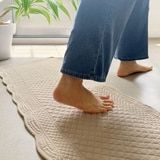 플로티나 선염 면 주방매트 2P 40x120cm - 베이지