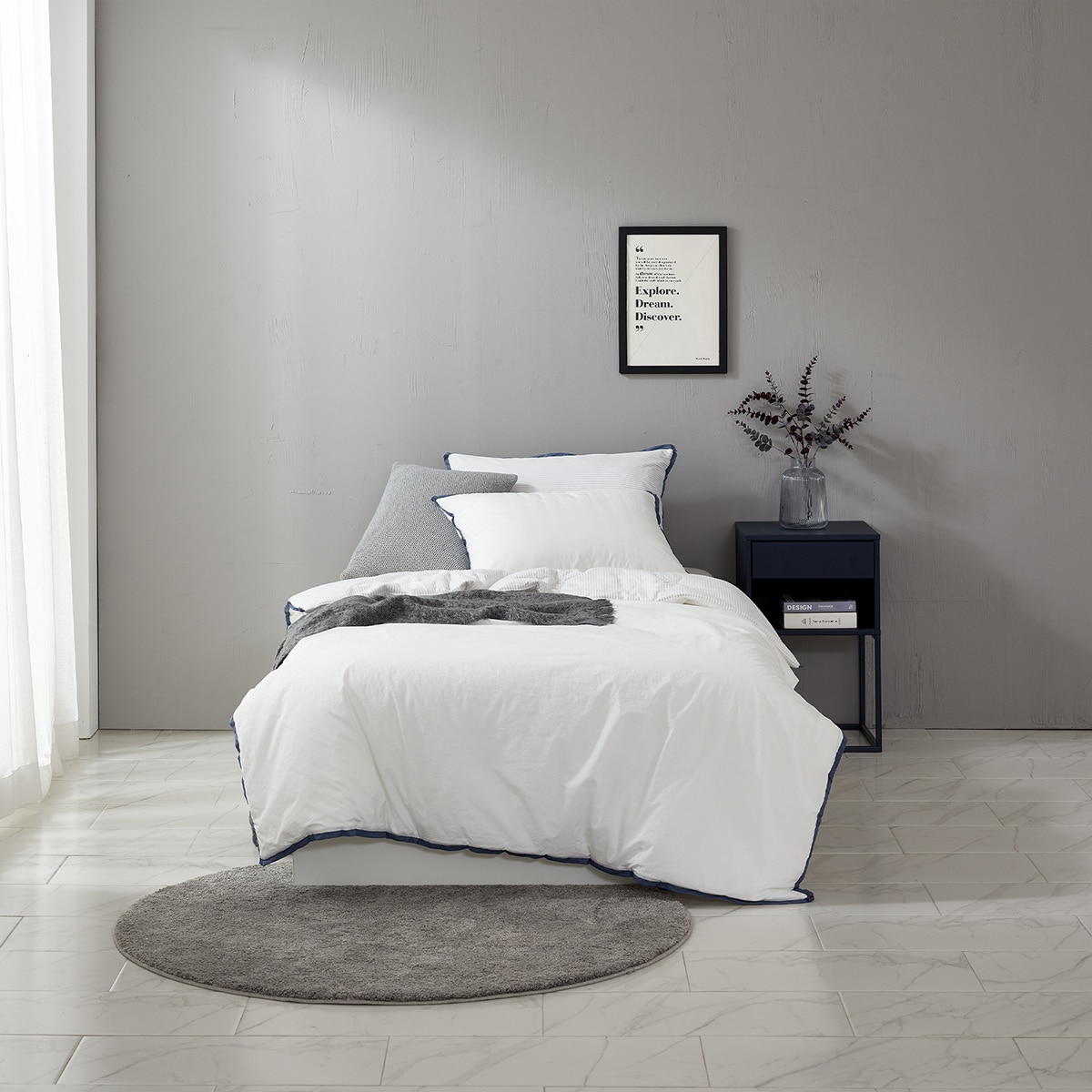 April At Home고밀도면 무봉제 극세사 양면차렵이불- SG, 화이트 April At Home고밀도면 무봉제 극세사 양면차렵이불- SG, 화이트