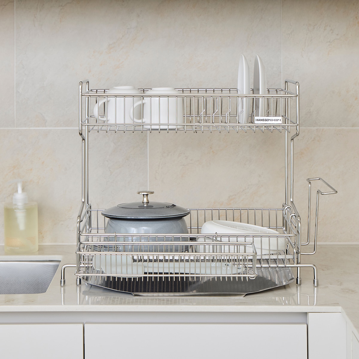 한샘 스테인리스 2단 확장형 식기 건조대