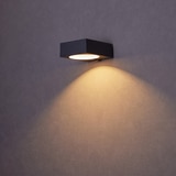 타카쇼 태양광 LED 센서 등 - 벽 부착형 사각