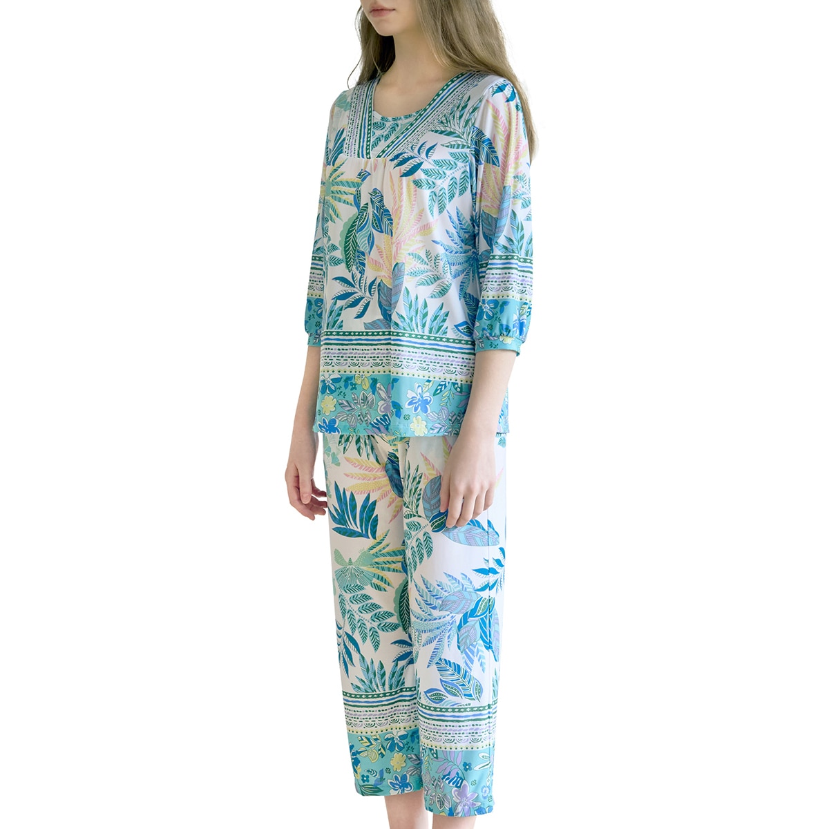 비너스 여성 폴리스판 라운지 세트 - 그린, XL 비너스 여성 폴리스판 라운지 세트 - 그린, XL