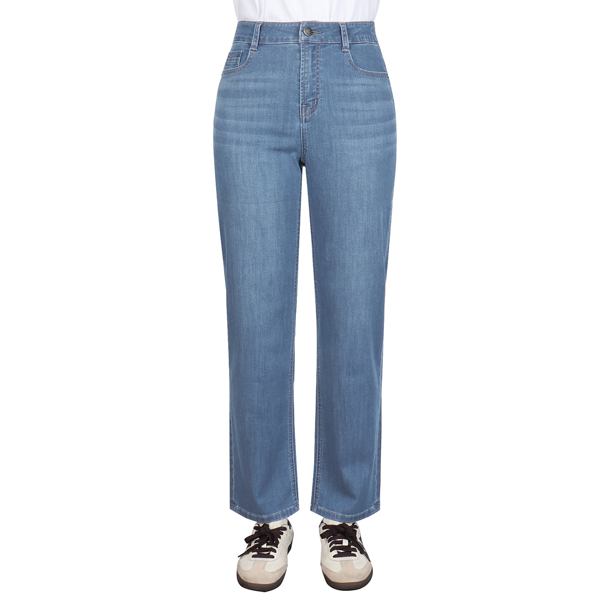 케네스콜 여성 저온스 루즈 스트레이트핏 청바지 - 라이트 인디고, 79(30)