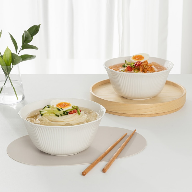 윤도자기 면기 세트 4P