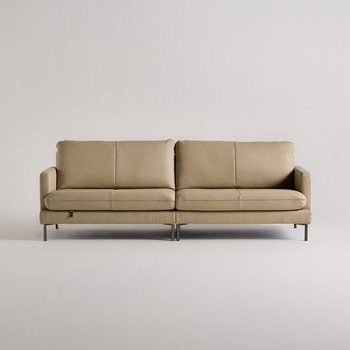 다우닝 코지 전체천연가죽 소파 3.5인