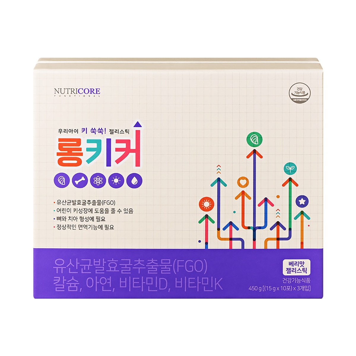 뉴트리코어 롱키커 키성장 젤리 30개