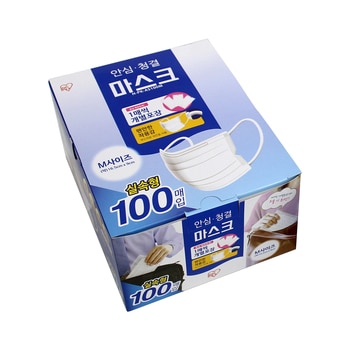 아이리스 일회용 마스크 100매, 사이즈 M