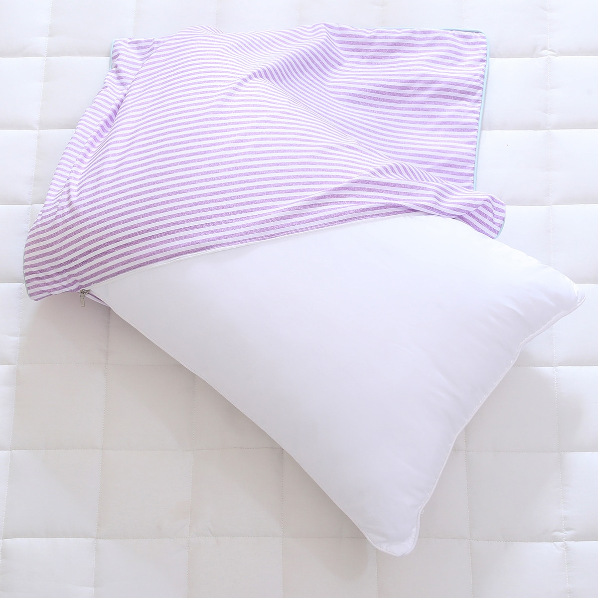 April At Home 알러지케어 다운필 베개 + 커버세트 - 퍼플