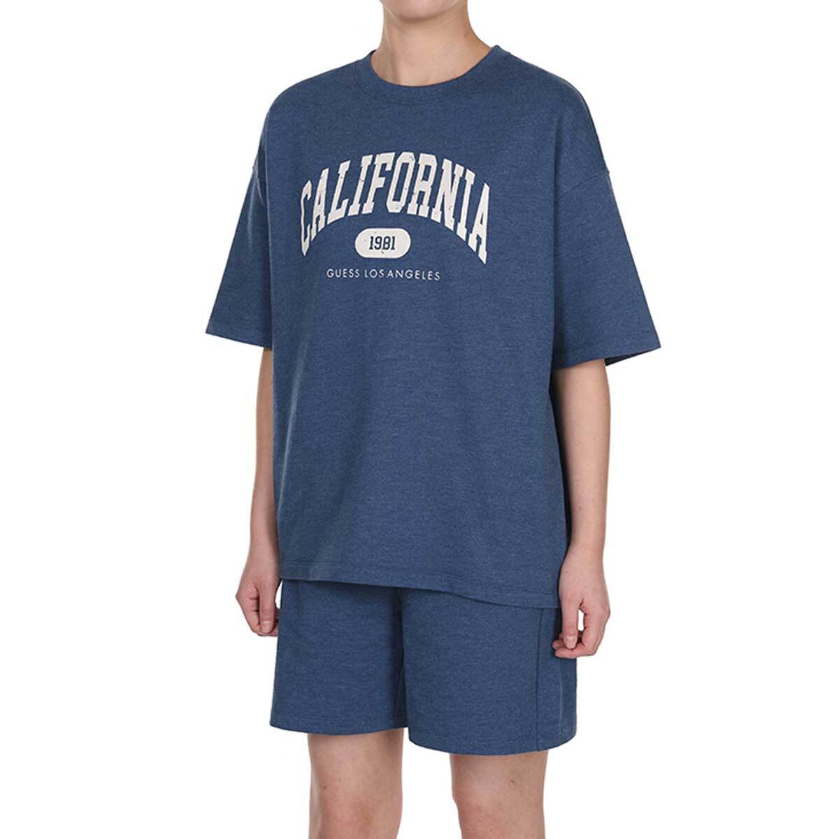 게스 여성 코튼 라운지 상하의 세트 - 블루