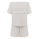 네파 여성 우븐 카고 포켓 반바지 - 베이지, L