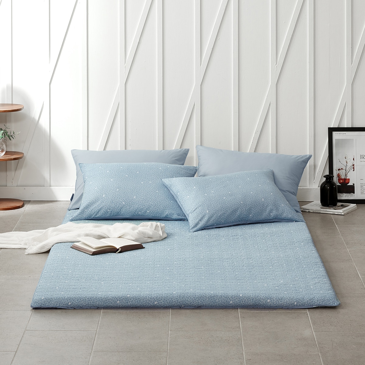 에이프릴앳홈 AMB 목화솜 워싱면요 - 퀸, 토피(블루)