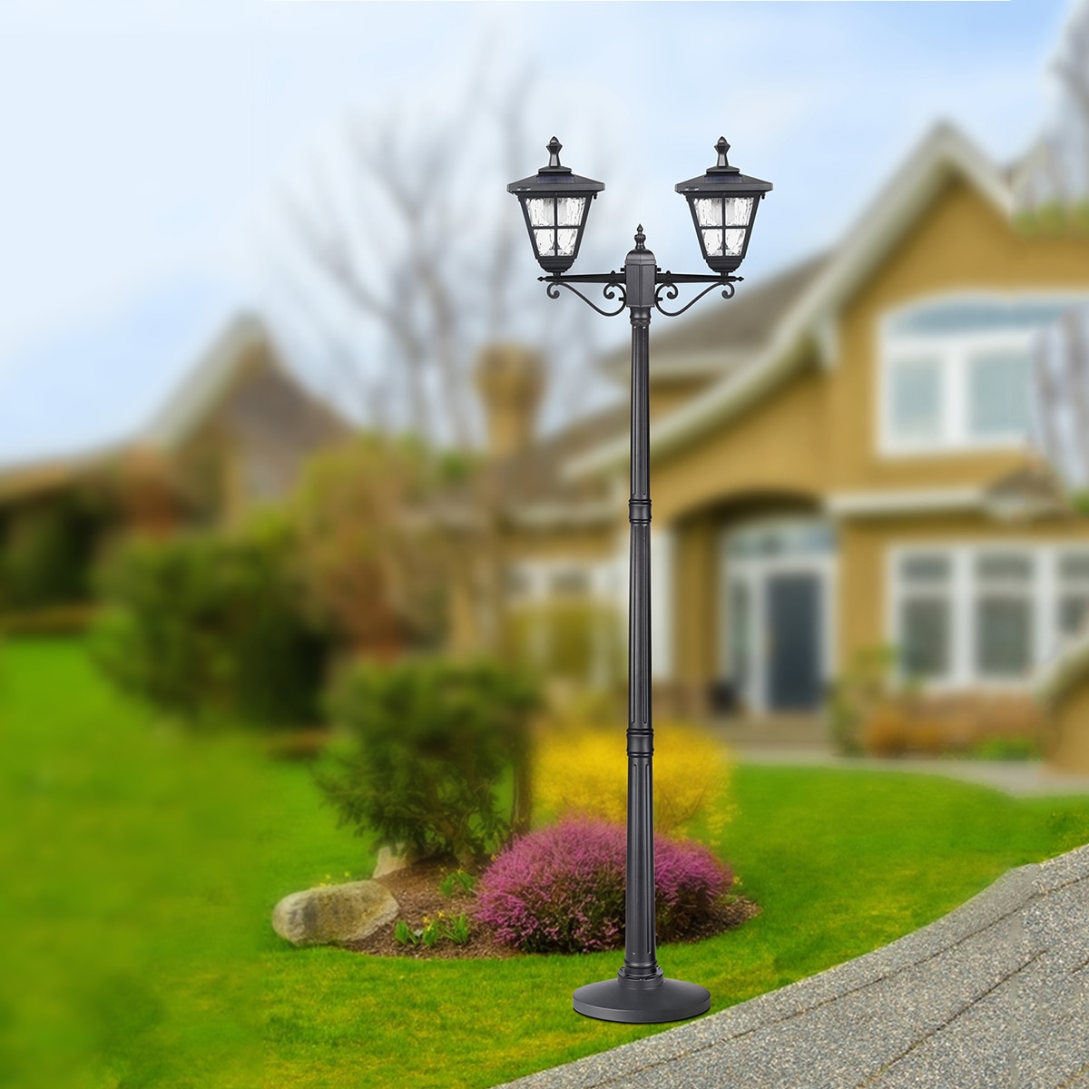 태양광 더블 가로등