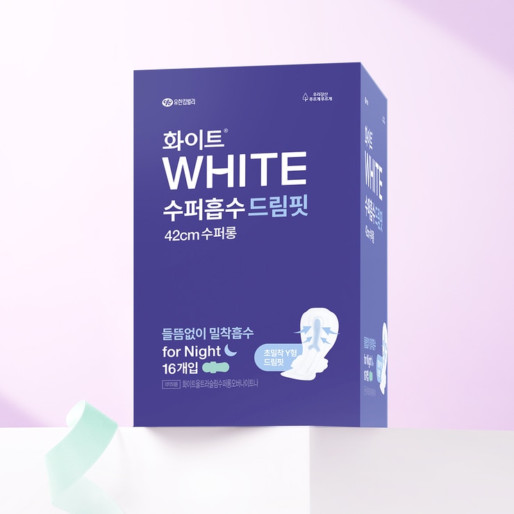 화이트 수퍼흡수 드림가드 / 드림핏 수퍼롱 16 x 4 - 드림핏