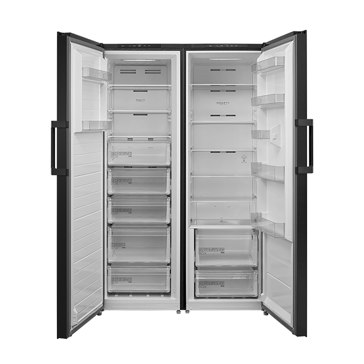 마이디어 1도어 냉장고 & 냉동고 세트,화이트
