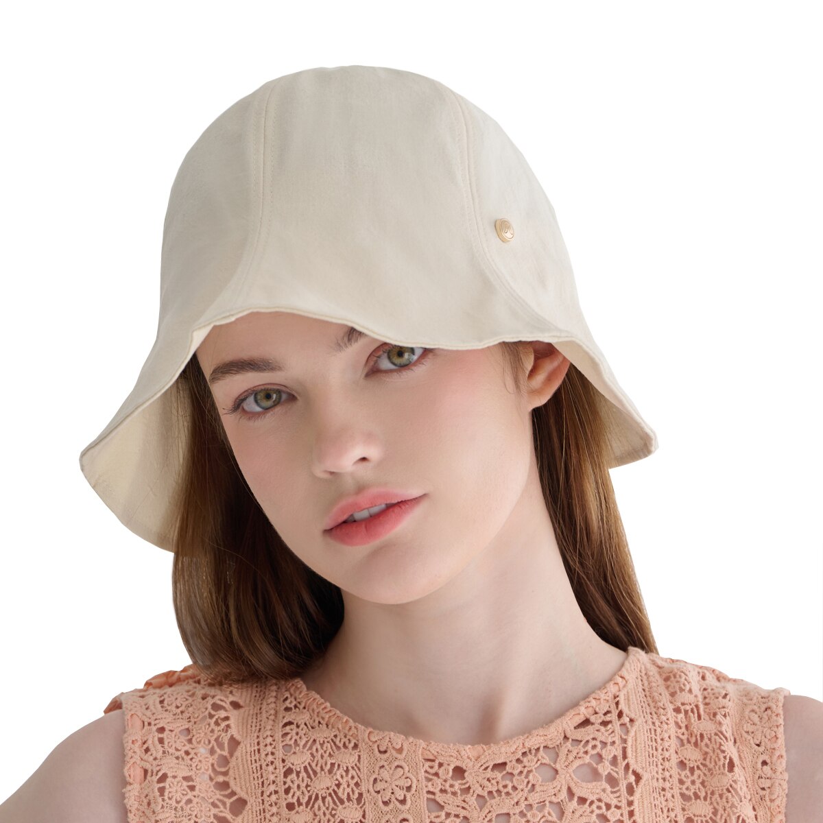 안드레아바나 여성 코튼 햇 - 베이지