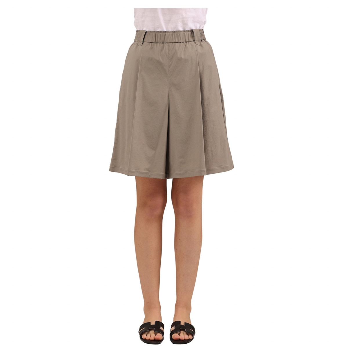 레니본 여성 플레어 반바지 - 라이트 그레이