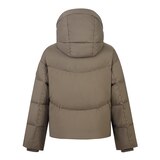 네파 여성 후드 숏 구스다운 재킷 - 브라운, M