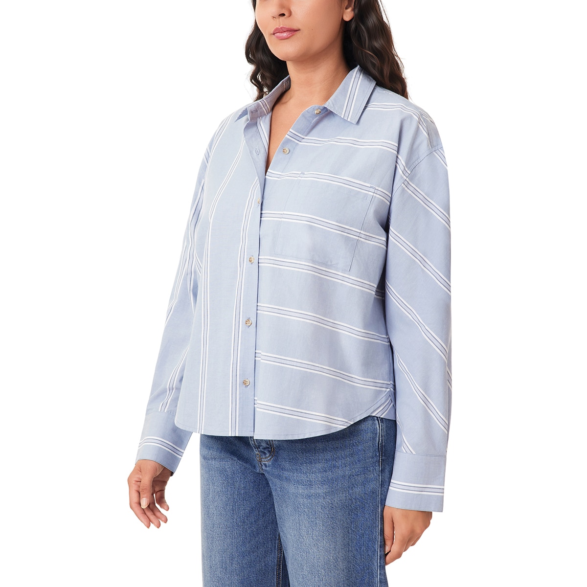 Scotch & Soda 여성 코튼 셔츠 - 블루, L