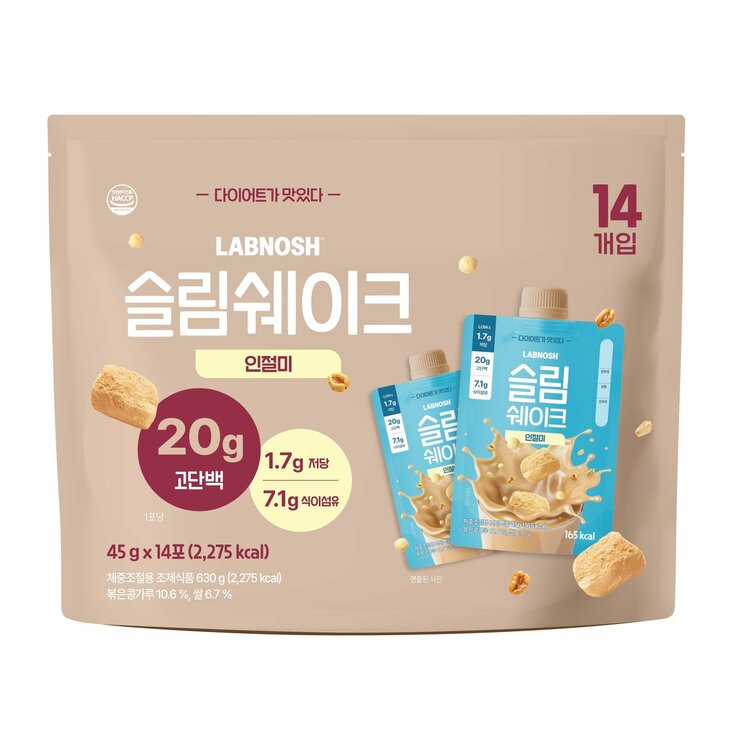 랩노쉬 슬림쉐이크 45g x 14개 - 인절미